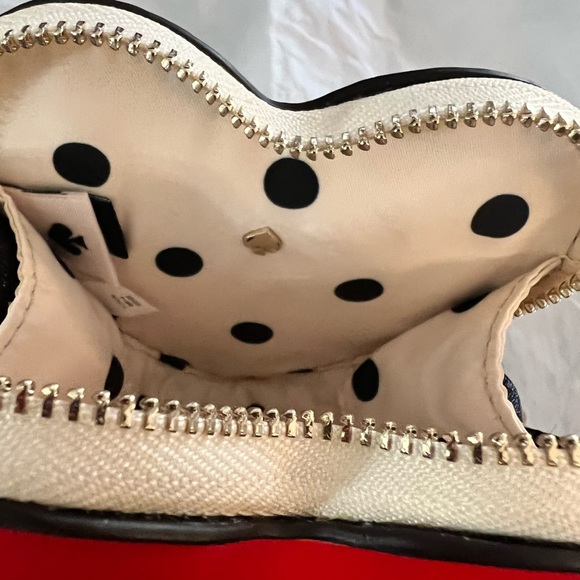 PRIDE MONTH SPECIAL 🌈 Kate Spade Coin Pouch Rainbow Heart Zip. Leather. New - Picture 5 of 6